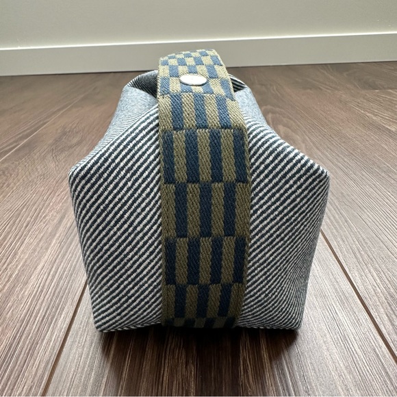 🆕 Hermes Bride-a-Brac H Natte Bicolor Wool Twill Vanity Case, Large Model - Picture 7 of 16